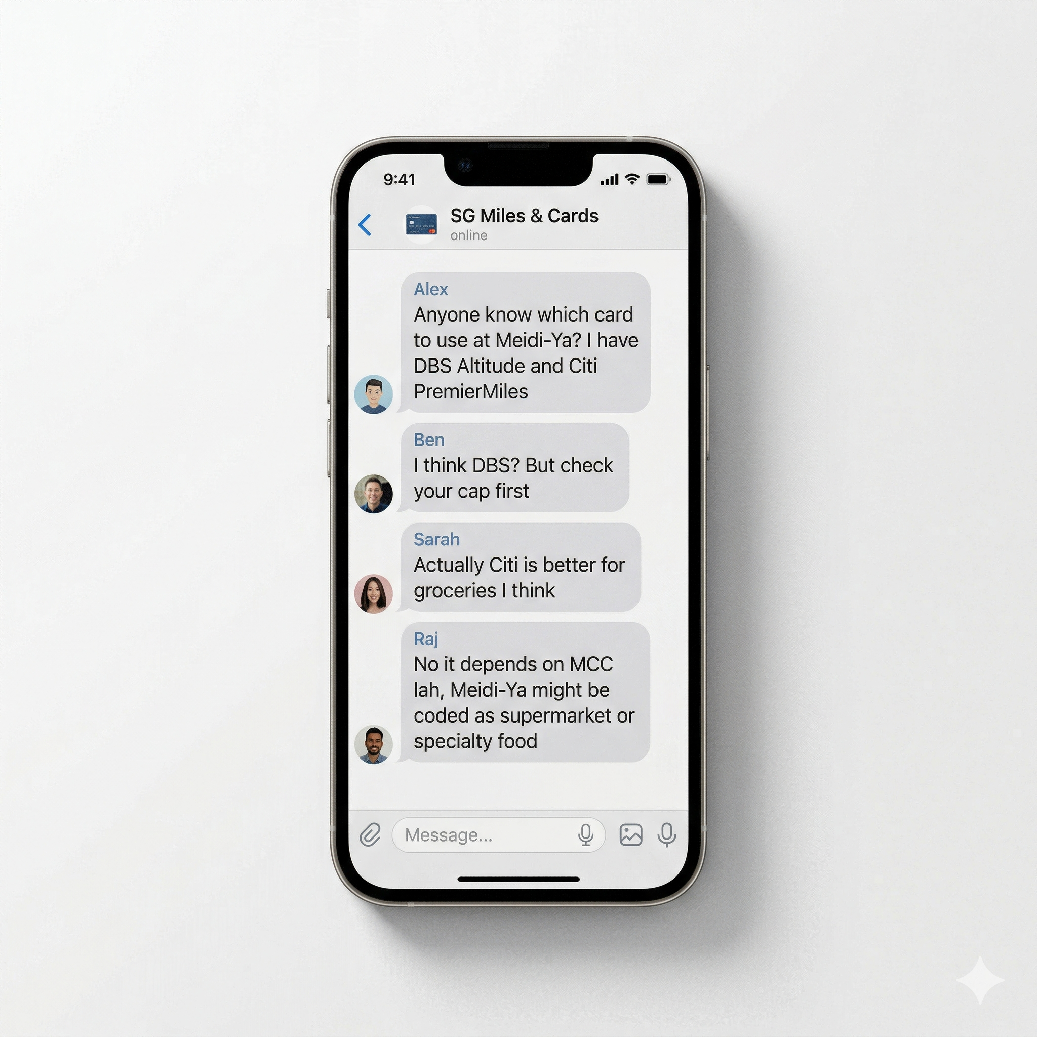 SG Miles community group chat